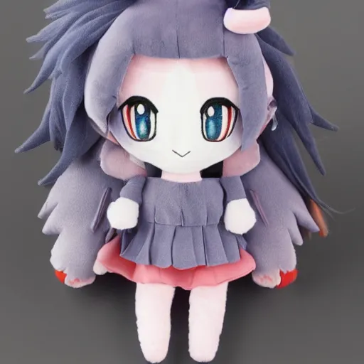 Prompt: cute fumo plush of the girl who always forgets to comb her hair in the morning