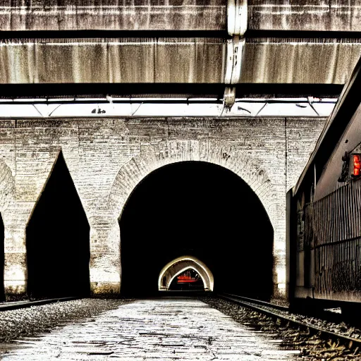 Image similar to poor people life under railway bridge, hyper realistic, best on adobe stock, 3 5 mm lens by steve mccury