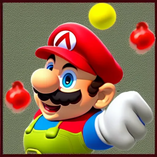 Image similar to knock-off dalle 2 mario