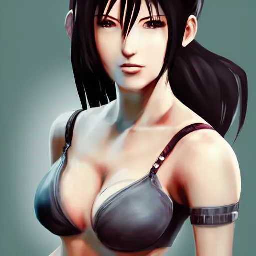 Prompt: high quality concept art of tifa lockhart with tattoos, trending on artstation