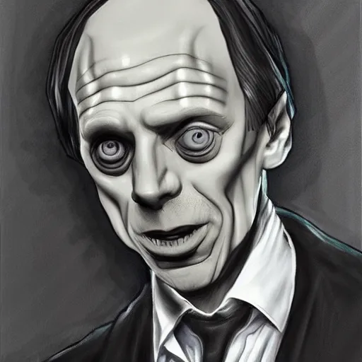 Prompt: 'Steve Buscemi as Lord Voldemort portrait'