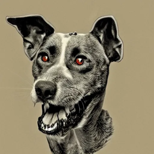 Prompt: a zombie dog in the style of H. R. Geiger, highly detailed, hyperrealistic