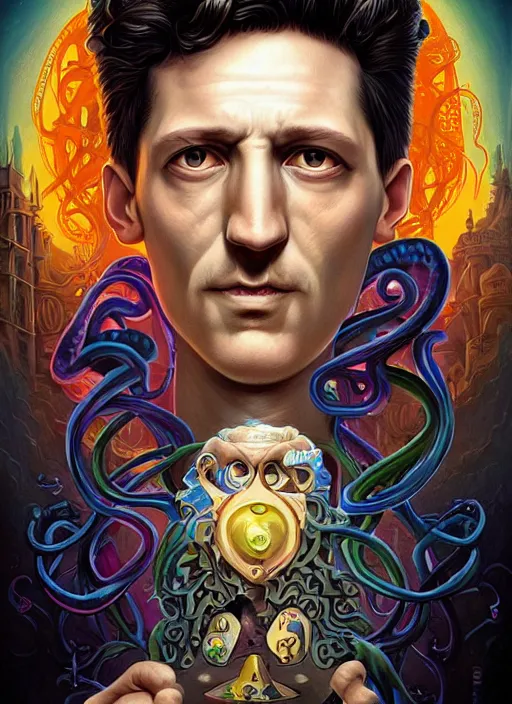 Image similar to lovecraft lovecraftian portrait of zelensky, pixar style, by tristan eaton stanley artgerm and tom bagshaw.
