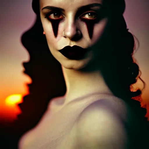 Prompt: photographic portrait of a stunningly beautiful latina gothic renaissance female in soft dreamy light at sunset, soft focus, contemporary fashion shoot, in a tim burton movie, by edward robert hughes, annie leibovitz and steve mccurry, david lazar, jimmy nelsson, extremely detailed, breathtaking, hyperrealistic, perfect face, octane render