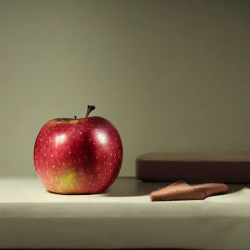 Image similar to Apofiss, still life of an apple, by Apofiss, volumetric lighting by Apofiss