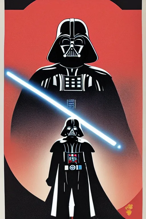 Prompt: star wars propaganda poster for darth vader