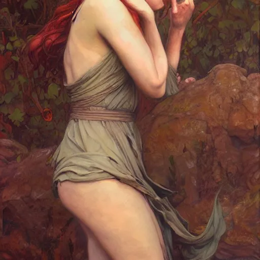 Prompt: a painting in the style of charlie bowater, and in the style of donato giancola, and in the style of john william waterhouse. smooth, sharp focus.