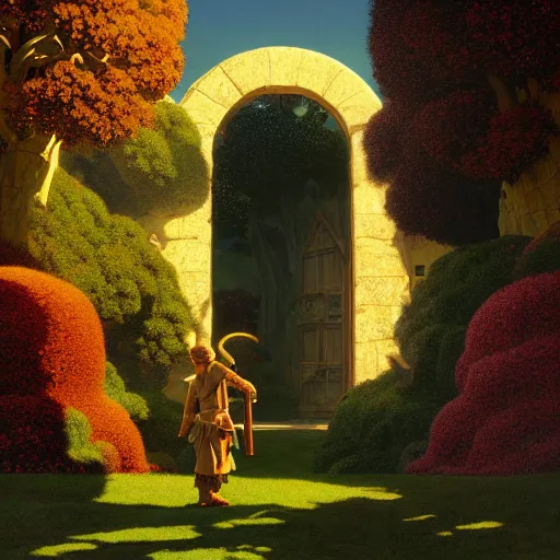 Prompt: a portal to terraria. detailed. rule of thirds. intricate. sharp focus. wide angle. unreal engine 8 k. painting by maxfield parrish. wlop. greg rutkowski.