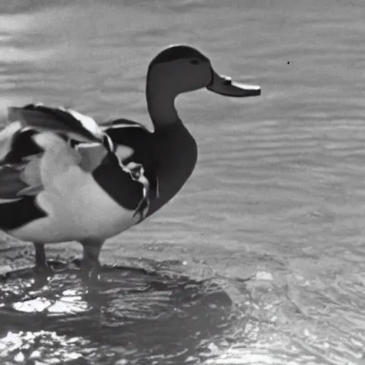 Image similar to a still of a duck in attack of the 5 0 ft. woman ( 1 9 5 8 )