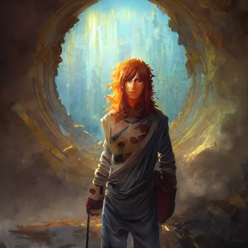 Prompt: Classical oil painting of Meteos by Marc Simonetti, beautiful anime portrait, official artwork, stylistic, brush strokes, oil, canvas