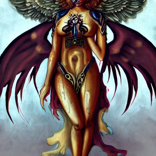 Prompt: hybrid angel demon