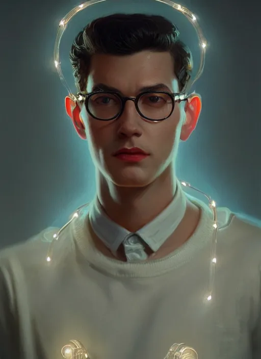 Prompt: portrait of dilton doiley, 1 9 5 0 s, intricate, elegant, glowing lights, highly detailed, digital painting, artstation, concept art, smooth, sharp focus, illustration, art by wlop, mars ravelo and greg rutkowski