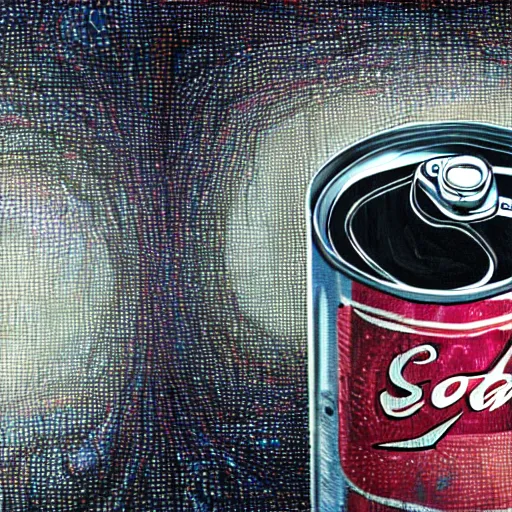 Image similar to 8 k capture scan of soda can in style of half - life, high textured, conceptual, intricate detailed painting, illustration sharp detail, manga 1 9 9 0