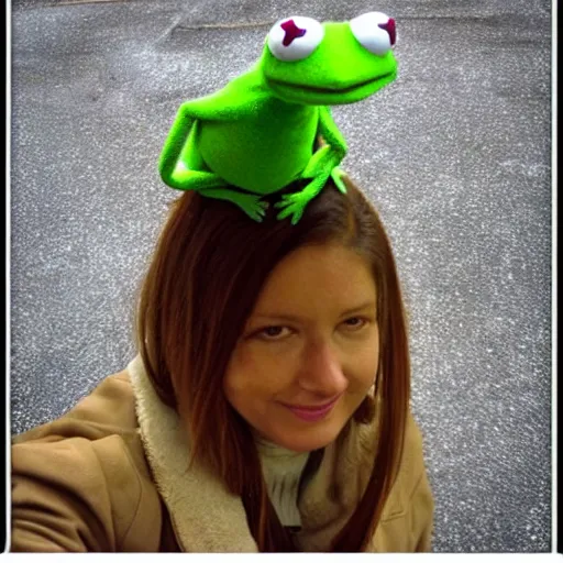 Image similar to kermit the frog here.