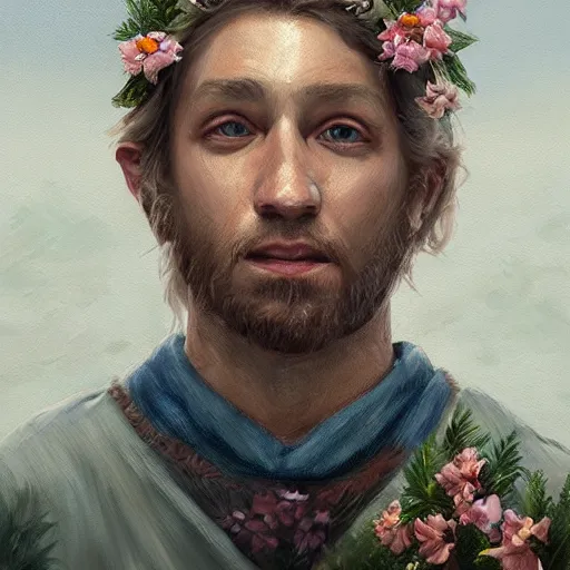 Image similar to midsommar alternate stories : the wolf, oil painting, ultradetailed, artstation, ultradetailed, digital painting, ultradetailed