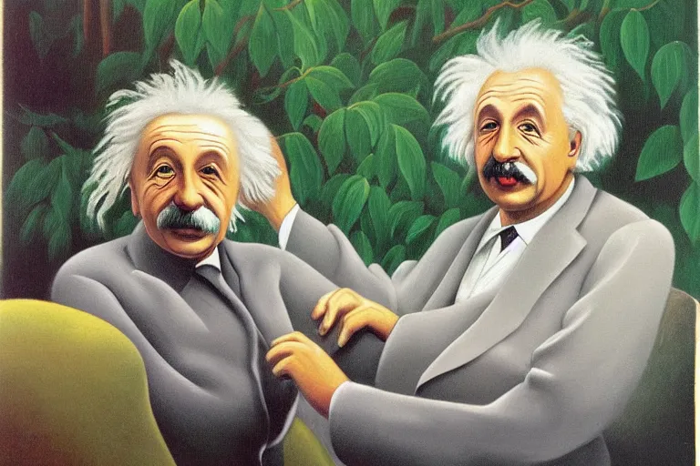 Image similar to Einstein, art by Henri Rousseau