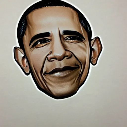 Image similar to obama with googly eyes, art