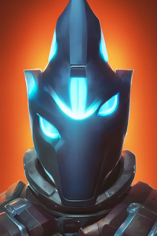 Image similar to epic mask helmet robot ninja portrait stylized as fornite style game design fanart by concept artist gervasio canda, behance hd by jesper ejsing, by rhads, makoto shinkai and lois van baarle, ilya kuvshinov, rossdraws global illumination radiating a glowing aura global illumination ray tracing hdr render in unreal engine 5