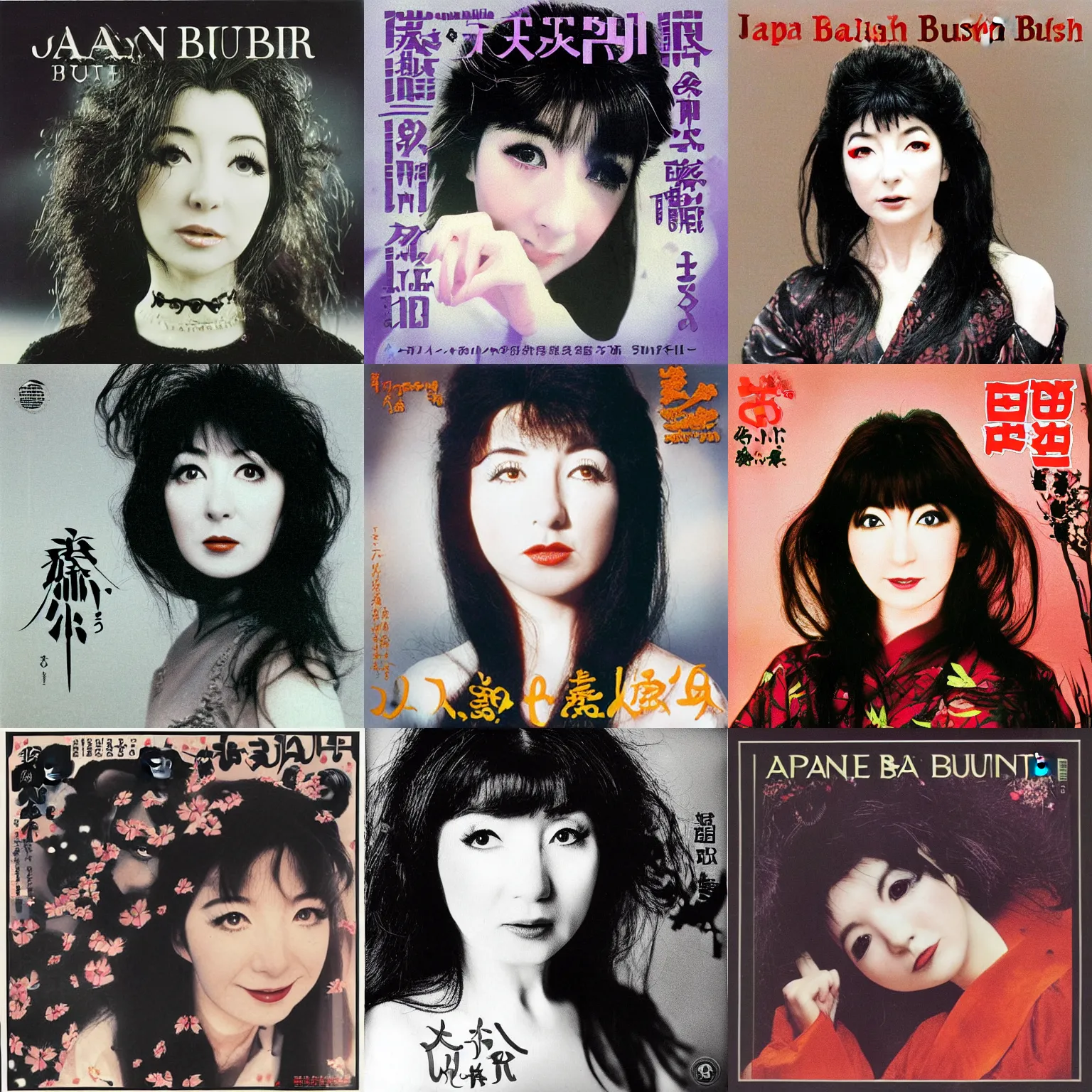 Image similar to japanese kate bush, album cover