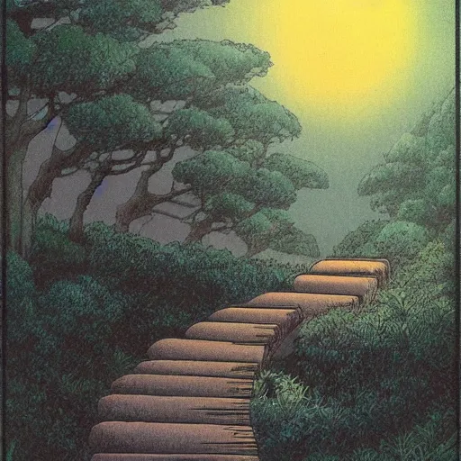 Prompt: Path to Enlightenment by Hayao Miyazaki