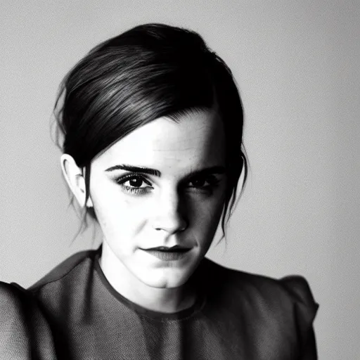 Image similar to Professional portrait of male Emma Watson. A photograph of Emma Watson as a man. Gender switched Emma Watson. Studio lighting