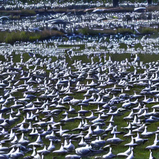 Image similar to several hundred geese