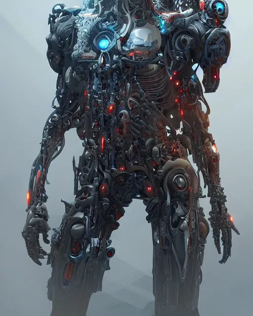 Image similar to benevolent cyborg necromancer, scifi, futuristic, highly detailed, trending on artstation, advanced technology, art by vitaly bulgarov and nivanh chanthara and lance wilkinson