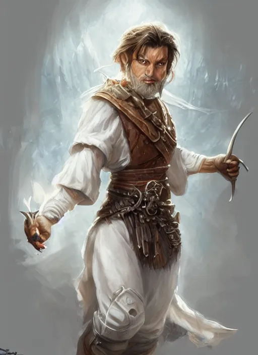 Image similar to commoner, white shirt, ultra detailed fantasy, dndbeyond, bright, colourful, realistic, dnd character portrait, full body, pathfinder, pinterest, art by ralph horsley, dnd, rpg, lotr game design fanart by concept art, behance hd, artstation, deviantart, hdr render in unreal engine 5