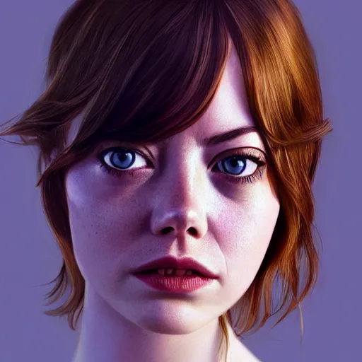 Prompt: emma stone, absurdly beautiful, elegant, young sensual graceful, ultrafine hyperrealistic detailed face illustration by kim jung gi, irakli nadar, sharp focus, saturated colors, octopath traveler, final fantasy, unreal engine highly rendered, global illumination, radiant light, intricate environment