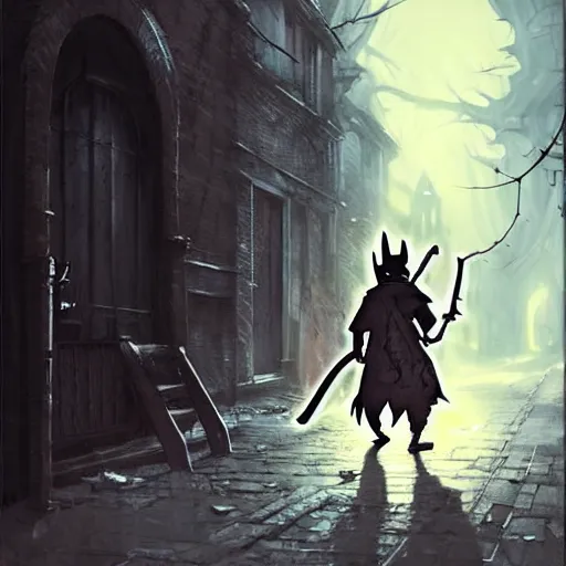 Prompt: pikachu in a back alley wielding a machete and a blunderbuss, art by greg rutkowski, in the style of bloodborne and pokemon, intricate, elegant, highly detailed, smooth, sharp focus, artstation
