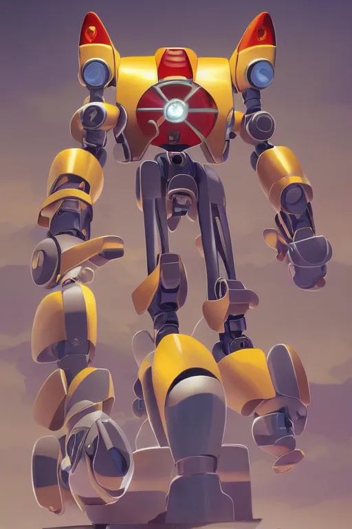 Image similar to metabots medabots medarotto medarot robot minimalist comics, behance hd by jesper ejsing, by rhads, makoto shinkai and lois van baarle, ilya kuvshinov, rossdraws global illumination ray tracing hdr radiating a glowing aura