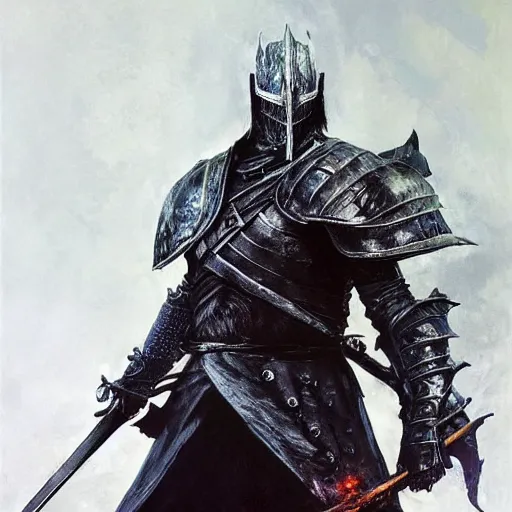 Image similar to Joe Biden as a Dark Souls NPC, full body portrait, dynamic pose, oil painting by Noriyoshi Ohrai