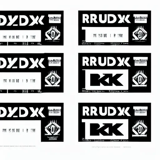 Image similar to black on white logo design in style of david rudnick, y 2 k, brutalism, acid, techno