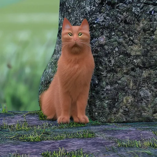 Image similar to ginger cat. unreal engine