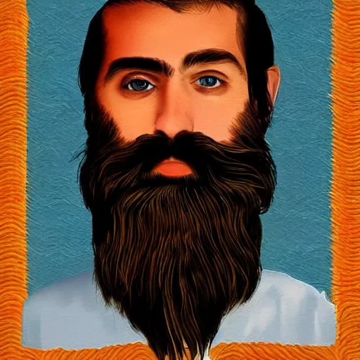 Prompt: art is the creativity of AI. Art of Bearded man