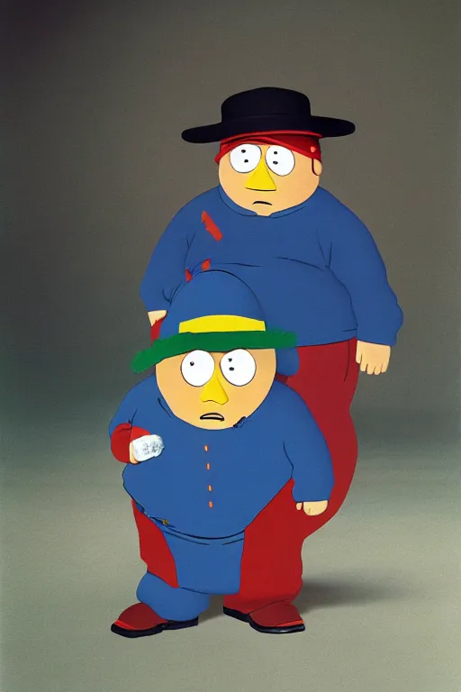 Prompt: Eric Cartman, if he was a real person in a photo, by Annie Leibovitz