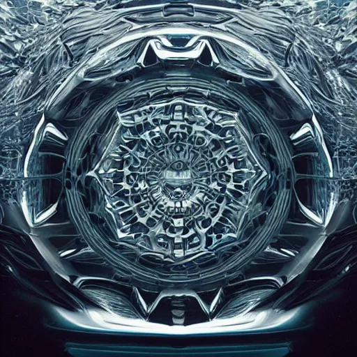 Image similar to car Ash Thorp :: ford : in oil liquid organic architecture style : 7 u x y o pattern