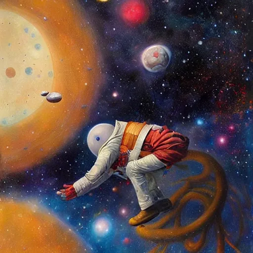 Prompt: Liminal space in outer space by Esao Andrews