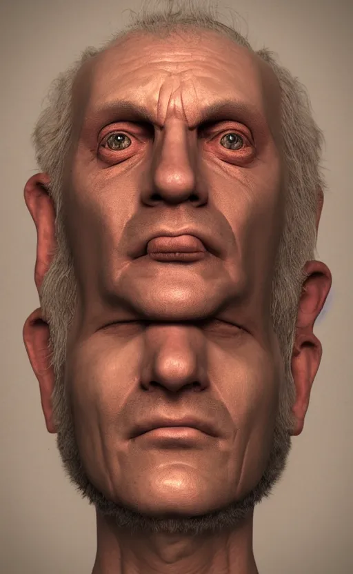 Image similar to Perfectly-centered portrait of a man named Anu, disturbing, lifelike, horror, dramatic, ugly, highly detailed, octane 3d render.