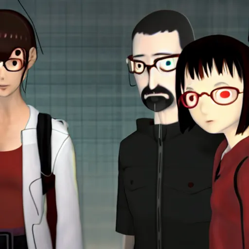 Image similar to lain iwakura and gordon freeman, HD, 4K