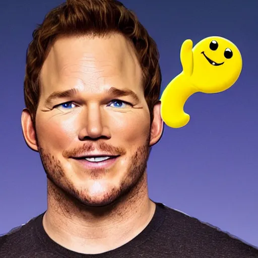 Prompt: chris pratt playing the poop emoji in the emoji movie, digital photography, high detailed