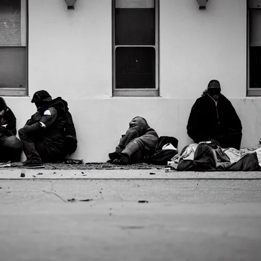 Prompt: photograph by a photojournalist representing the homeless crisis in america in 2 0 2 2