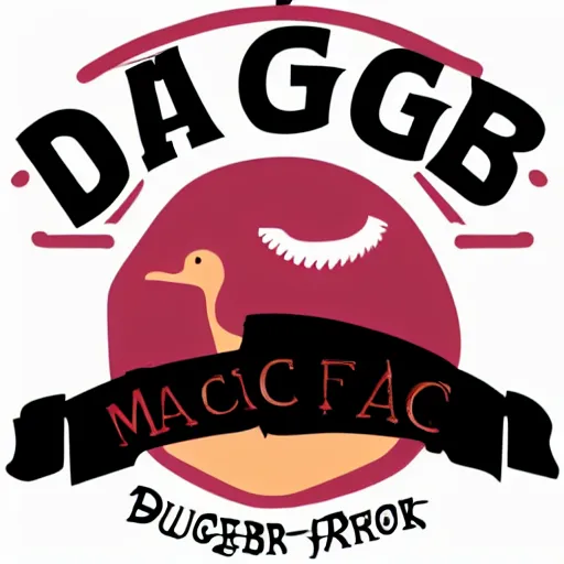 Image similar to logo of macburger and ducks fries restaurant