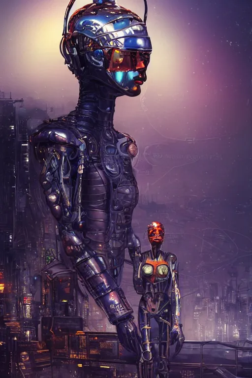 Image similar to a girl in a closed helmet in a shiny biopunk costume consisting of swollen muscles, tendons, bones joints, protruding pistons. masterpiece 4k digital illustration by Chris Foss, award winning, Artstation, blade runner aesthetic, black background, intricate details, realistic, panoramic view, Hyperdetailed, 8k resolution, intricate art nouveau