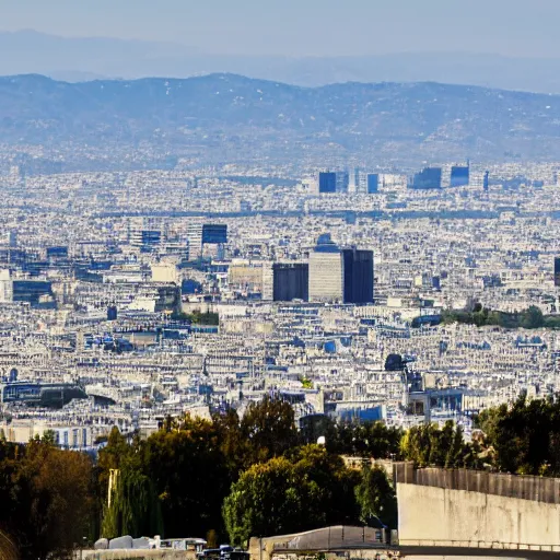 Image similar to view of Paris from the Mulholland drive road