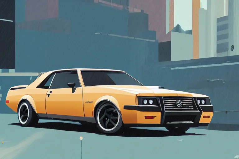 Image similar to digital illustration of buick grand national gnx, by makoto shinkai, ilya kuvshinov, lois van baarle, rossdraws, basquiat