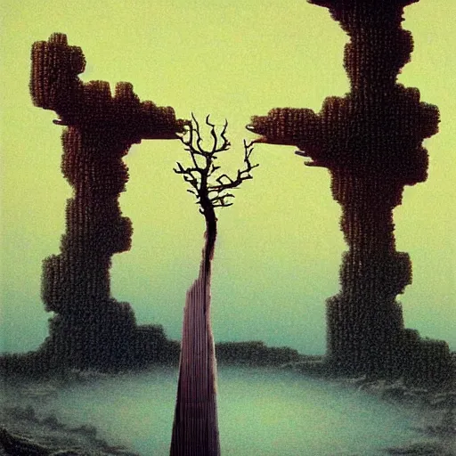 Image similar to tall synthwave godly sea circle petrel limo poltergeist cocobolo tree , by Beksinski and Joe Jusko and Jane Graverol , trending on deviantart , pixel perfect , cyberpunk