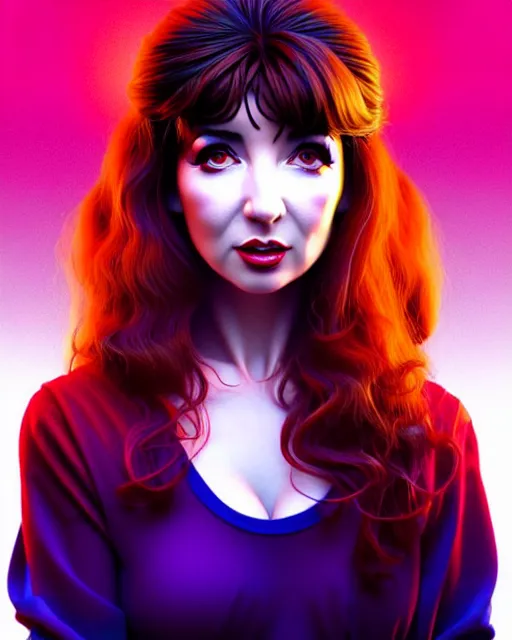 Image similar to richly detailed color illustration kate bush illustrated by artgerm and mina petrovic and timothy kong and marina federovna. 3 d shadowing