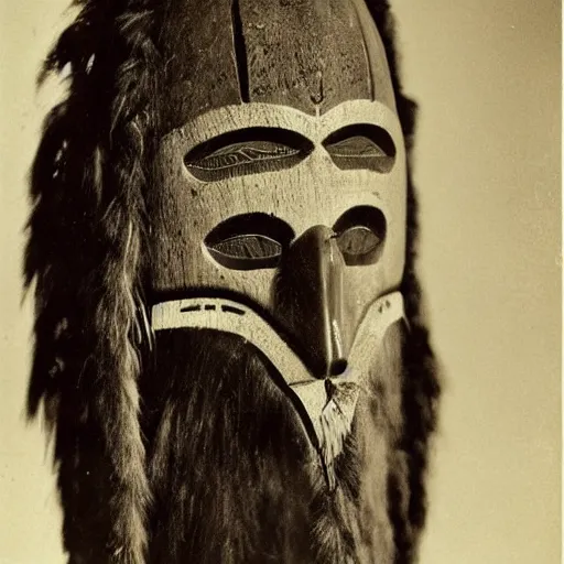 Image similar to vintage photo of Tsimshian shaman mask by edward s curtis