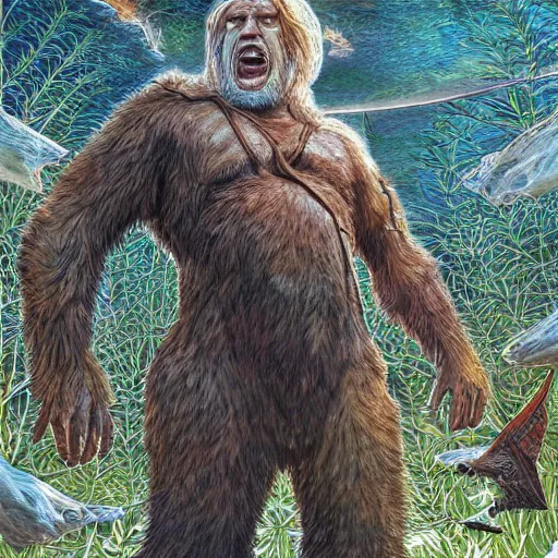 Image similar to huge mucsular feral man Beorn the shapeshifter by Mark Brooks, Donato Giancola, Victor Nizovtsev, Scarlett Hooft, Graafland, Chris Moore